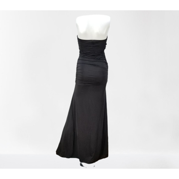 Women's Super Sexy & Fit Black Bodycon Full Length Maxi Dress, Size: Small , New - Picture 3 of 8